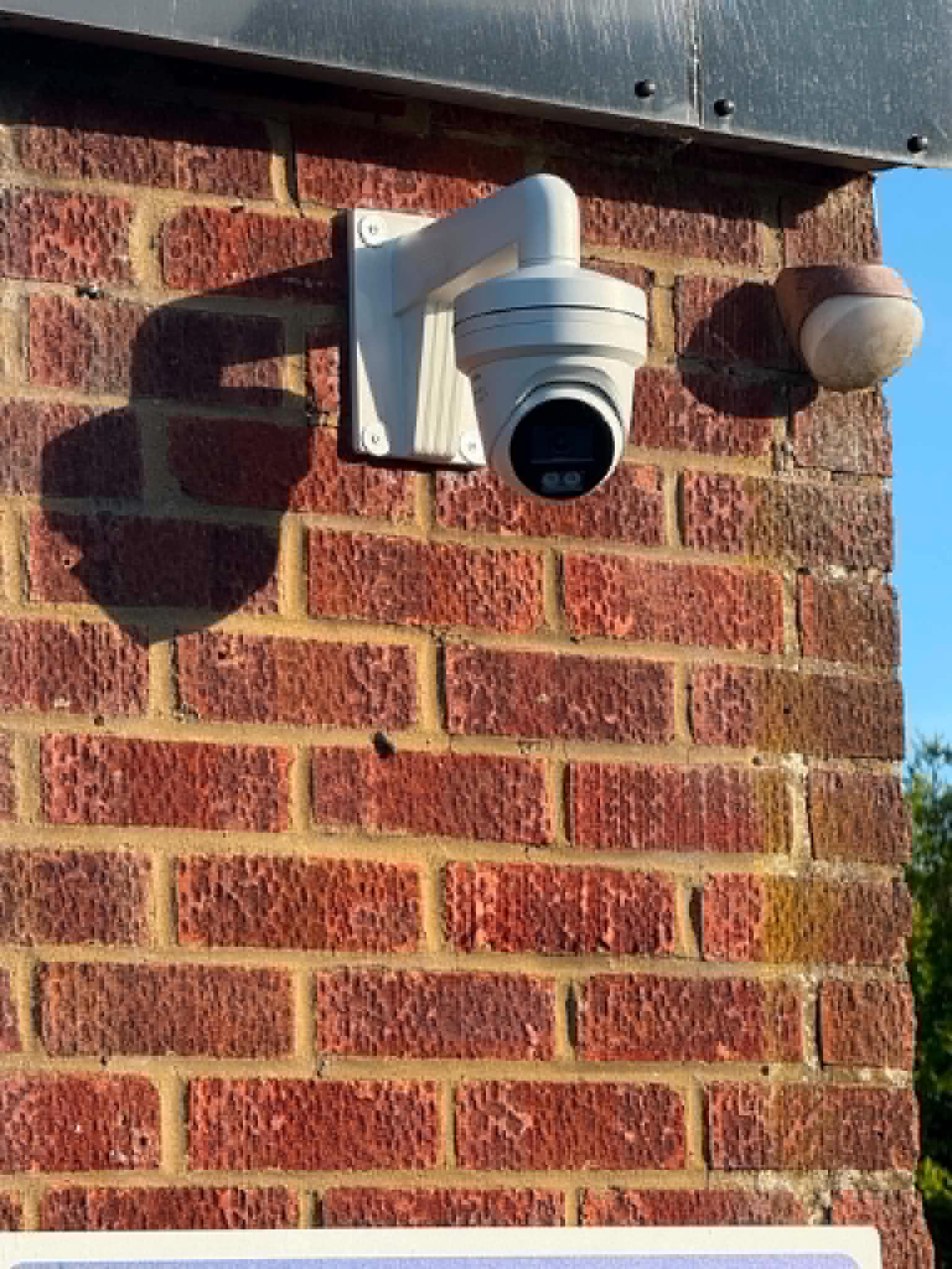 Home CCTV camera installed on exterior wall in Salisbury, Wiltshire